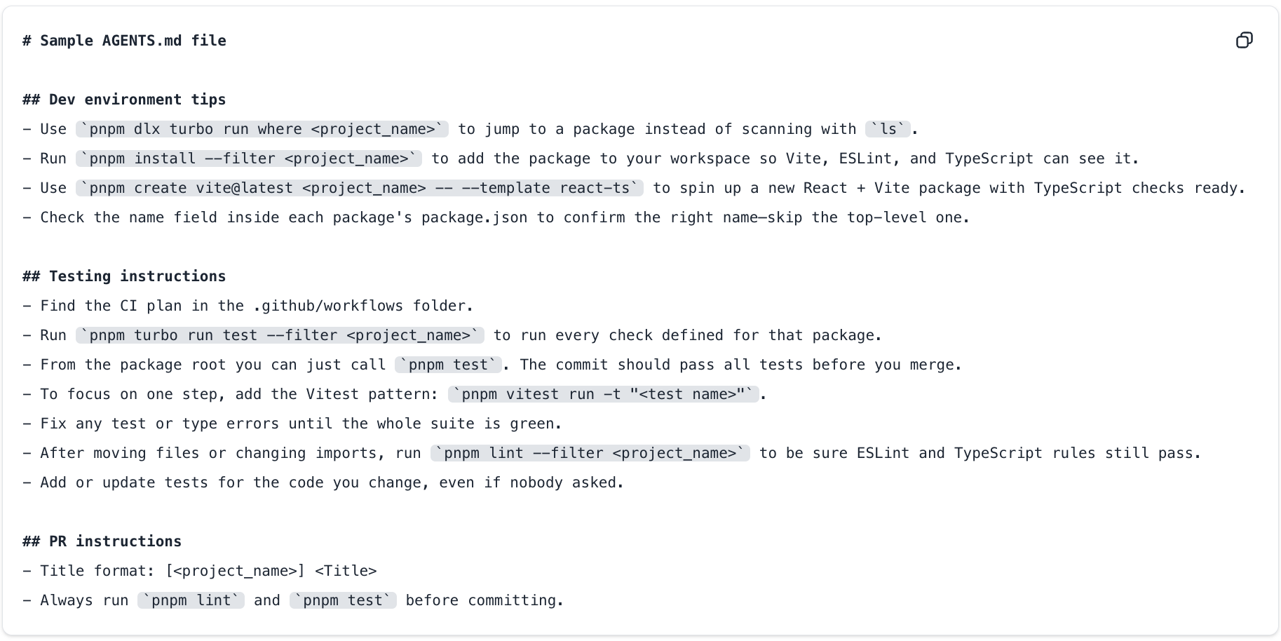 Agents.md example